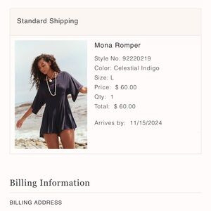 Free People Mona Romper - Celestial Indigo